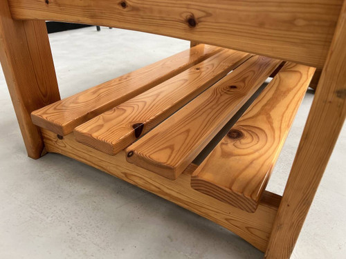 80s pine coffee table