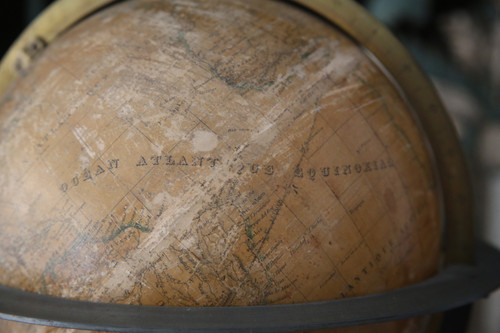 Terrestrial globe by Charles Dien, 1840-1850