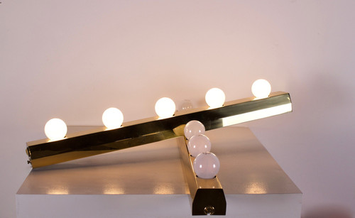 Appliques de loge “Vanity lamp” en laiton.