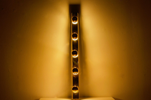 Appliques de loge “Vanity lamp” en laiton.