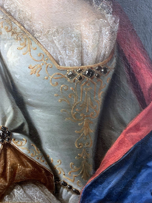 Etienne Odot Garot Dubuisson (1652-1732), Porträt einer eleganten Frau aus dem Jahr 1703