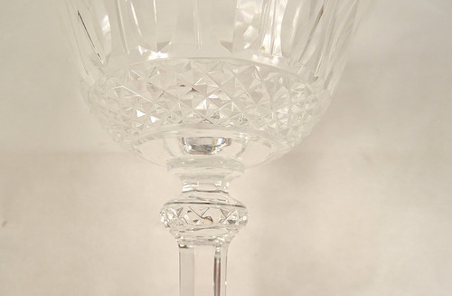 11 Saint-Louis Crystal Champagne Glasses Tommy Model 20th Century