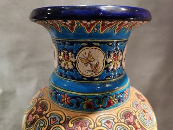 Grande vaso Art Nouveau Longwy