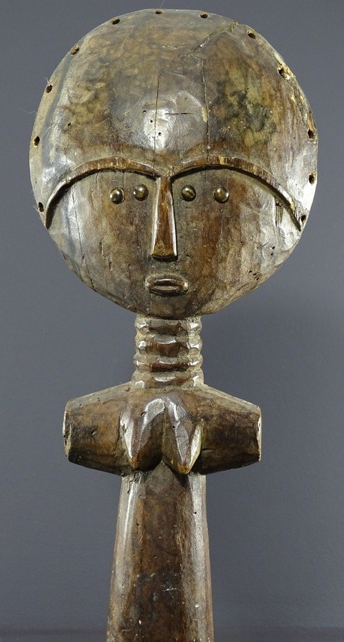 Ghana, Ashanti People, First Half of the 20th Century, Wooden "akwaba" Fertility Doll.