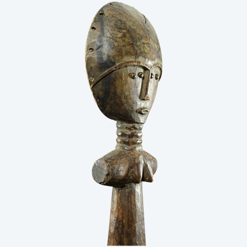 Ghana, Ashanti People, First Half of the 20th Century, Wooden "akwaba" Fertility Doll.