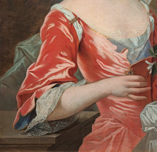 Portrait d'Une Dame De Qualité - Louis Tocqué (1696-1772) zugeschrieben