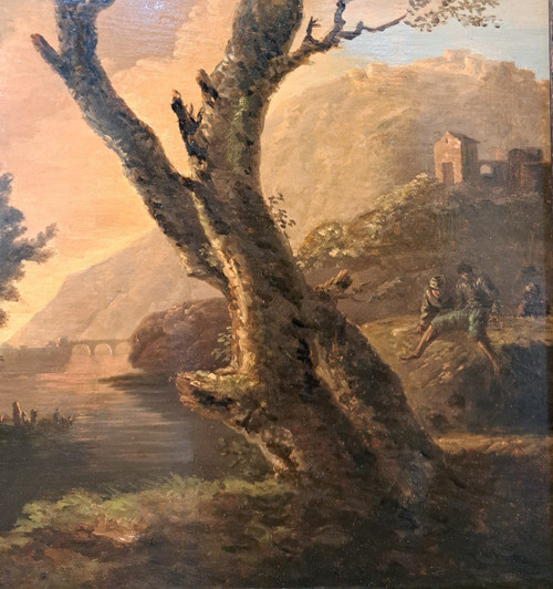 Salvatore Rosa (1615-1673) Suiveur De, Soldats Dans Un Paysage