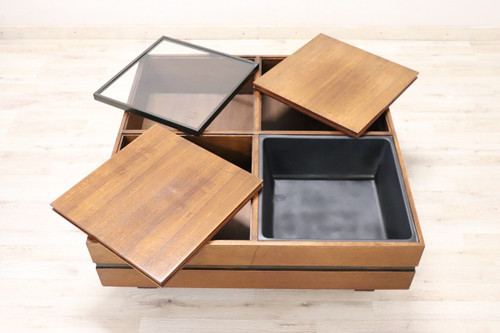 Square Storage Coffee Table by Carlo Hauner for Forma, 1960s