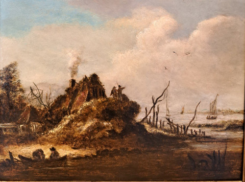 Nachfolger Von Jan Van Goyen (1596-1656), Landschaft mit Vogelfalle