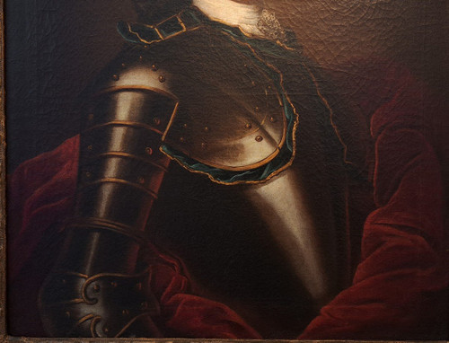 Ecole  Du XVIIIème Siècle, Portrait d'Homme En Cuirasse Vers 1740