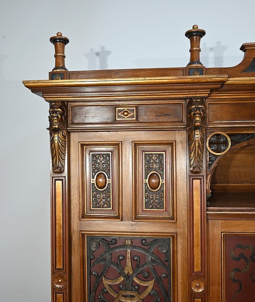 Rare Italian Renaissance Walnut Cabinet and Desk - 1900