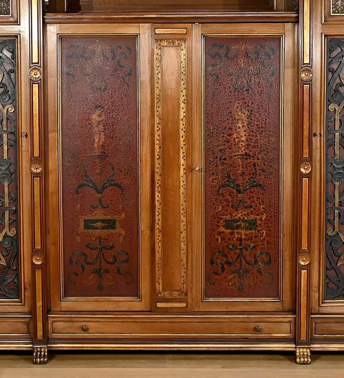 Rare Italian Renaissance Walnut Cabinet and Desk - 1900