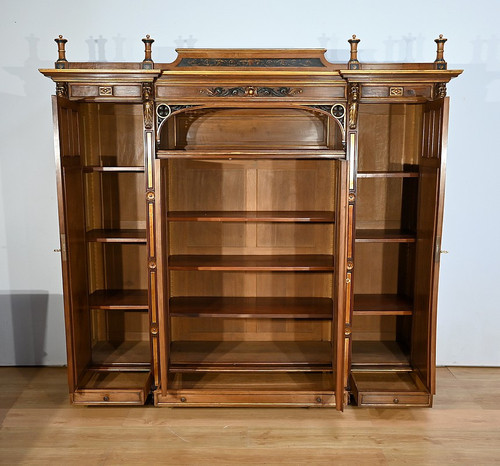 Rare Italian Renaissance Walnut Cabinet and Desk - 1900