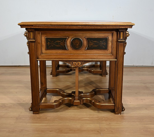 Rare Italian Renaissance Walnut Cabinet and Desk - 1900