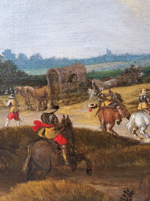 Pieter Meulener (1602-1654), L'attacco al convoglio, formato grande