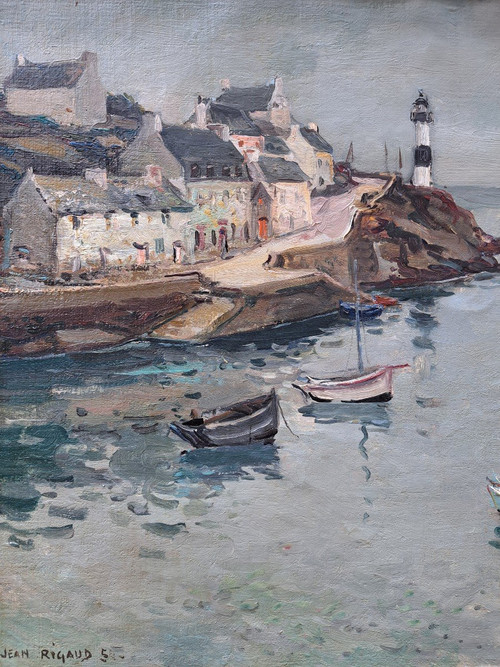 Jean Rigaud (1912-1999) - Vue Du Port De Doelan - 1954