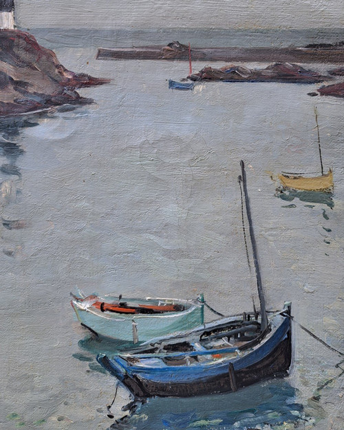 Jean Rigaud (1912-1999) - Vue Du Port De Doelan - 1954