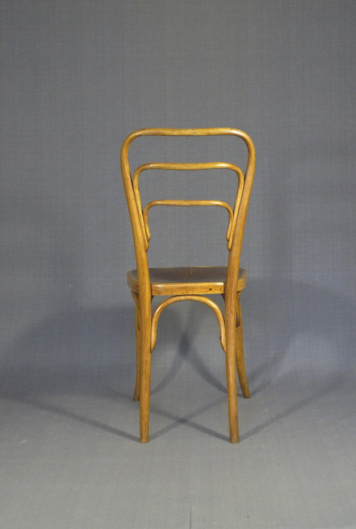 Chaise bistrot KOHN N°248  a de 1910 assise bois, no thonet