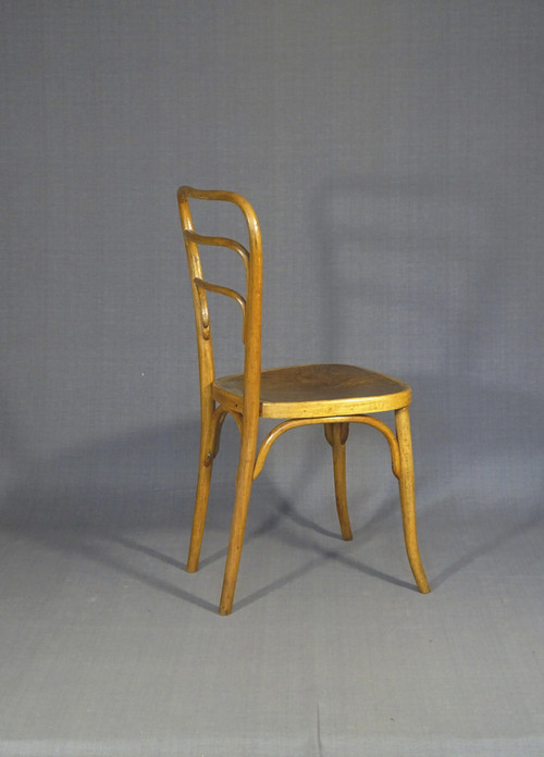 Chaise bistrot KOHN N°248  a de 1910 assise bois, no thonet