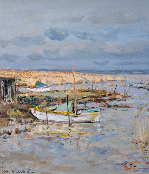 Jean Rigaud (1912-1999) - Le Port De By (médoc) - Grand Format