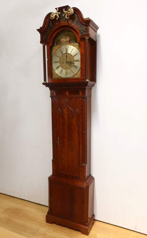 Standuhr "Rolt. Bowers Chesters" aus Mahagoni, England - Anfang 19.