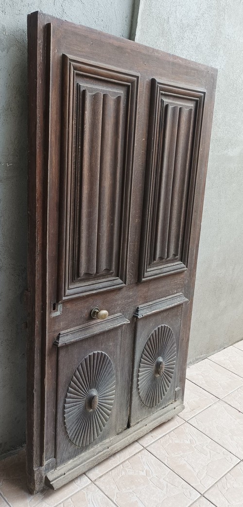 Antique Gothic oak door