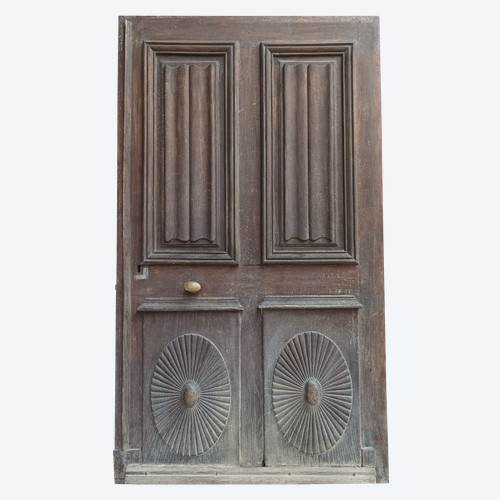 Antique Gothic oak door