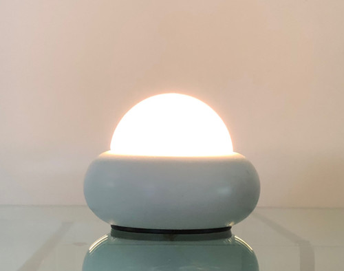 Lampe UFO blanche modèle c359 par LUCI Illuminazione, Italie années 70