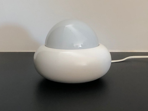 Lampe UFO blanche modèle c359 par LUCI Illuminazione, Italie années 70