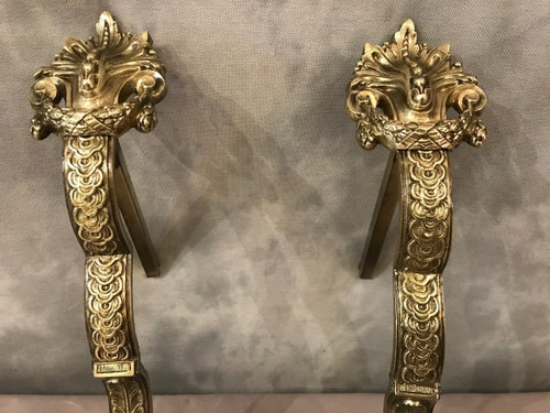 Pair of 19th century bronze curtain rod holders