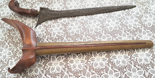 Antico (circa 1900) Sunggingan keris / kris indonesiano