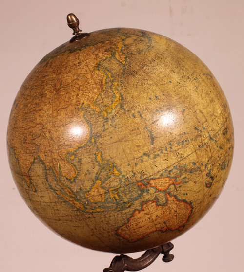 Terrestrial Globe By J.lebègue & Cie Paris Circa 1890