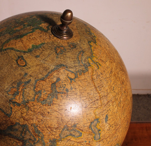 Terrestrial Globe By J.lebègue & Cie Paris Circa 1890