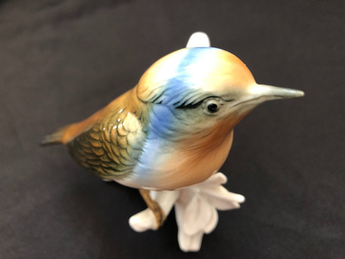 Oiseau en porcelaine de Saxe par Karl Ens fin XIX siècle 