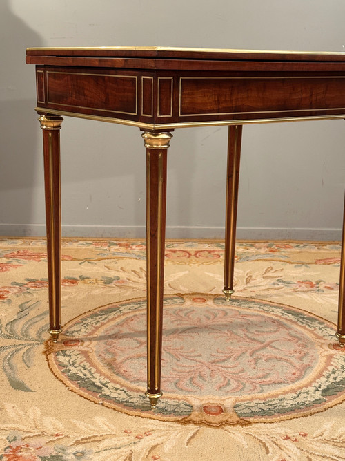 Louis XVI Style Mahogany Game Table Napoleon III Period