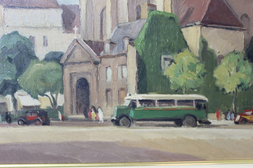 Öl Auf Karton Kirche Von Saint Germain Des Prés Von Reillac 1937