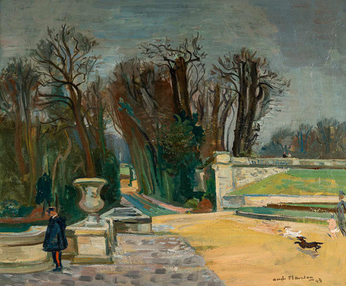 André Planson (1898-1981) Parc de La Ferté sous Jouarre oil on canvas circa 1943