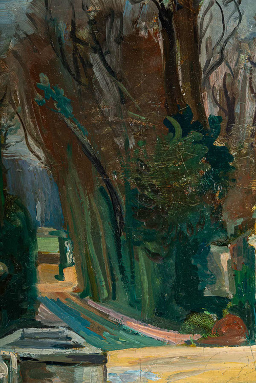 André Planson (1898-1981) Parc de La Ferté sous Jouarre oil on canvas circa 1943