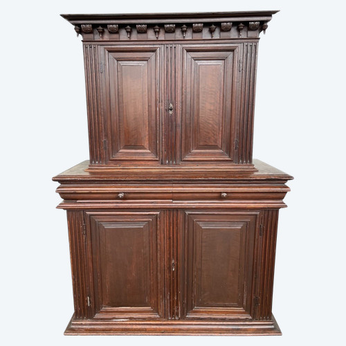 Louis XIII Two-Body Buffet in Walnut with Narrow Body