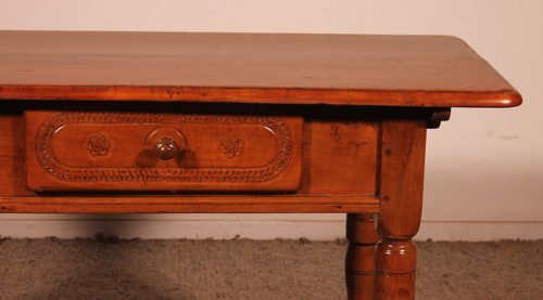 Two Drawer Cherry Wood Console - 18th Century