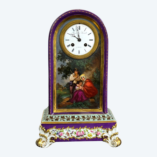 OROLOGIO IN PORCELLANA DI SÈVRES ATTRIBUITO A JACOB PETIT PERIODO CHARLES X