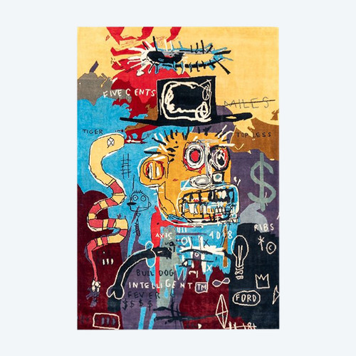 Tapisserie tissée à la main inspirée par Jean-Michel Basquiat. Juin 2023. LS58795009E