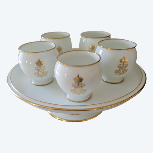 Imperial Napoleon 3 Sèvres porcelain chocolate service dated 1853