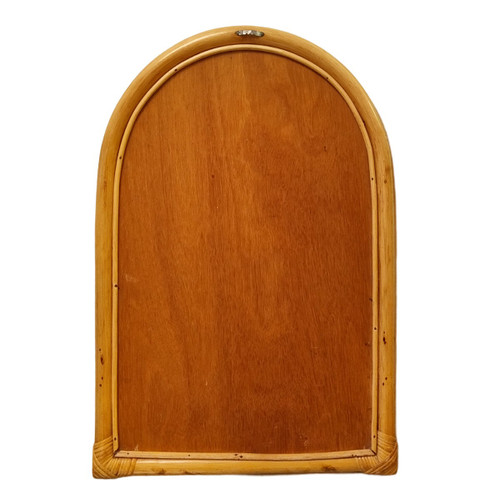 1960s Gorgeous Bamboo and Rattan Mirror and Console. Made in Italy