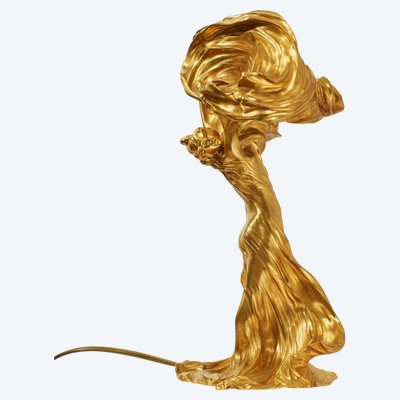 RAOUL LARCHE, LAMPE LOÏE FULLER, BRONZE ART NOUVEAU