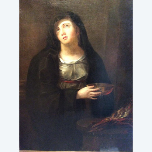 Portrait of a Vestal Virgin Rekindling the Sacred Fire, early 18th century.