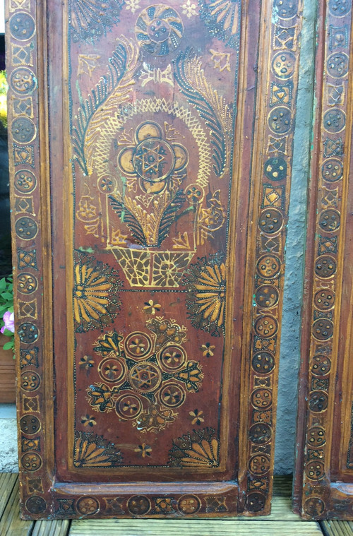 Pair of Moroccan Painted Doors