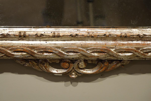 Miroir Louis XVI à Feuille d'Argent