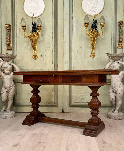 19th Century Oak Console Monastery Table