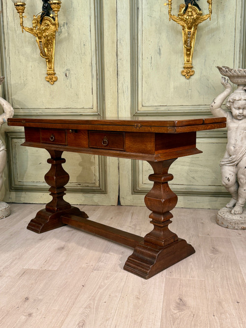 19th Century Oak Console Monastery Table